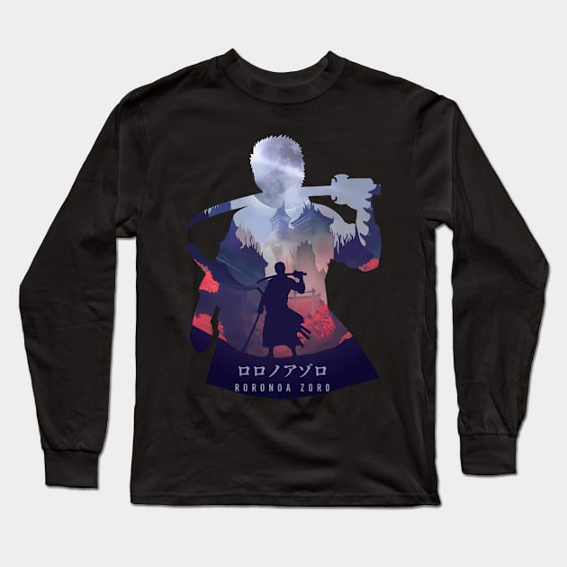 Zoro - Dark Illusion Long Sleeve T-Shirt by The Artz